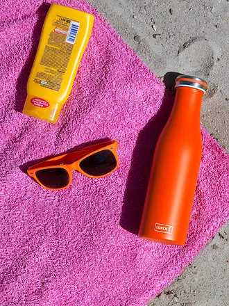 LURCH | Borraccia termica - Thermos in acciaio inox 0,5 l Blu metallizzato | orange